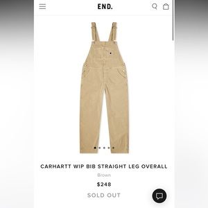 Carhartt Women’s Bib Overall Straight Med Tan